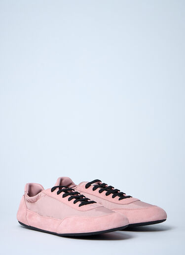 Collapse Re-Nylon & 스웨이드 스니커즈 Prada Collapse Re-Nylon & 스웨이드 스니커즈 핑크 pra0262007
