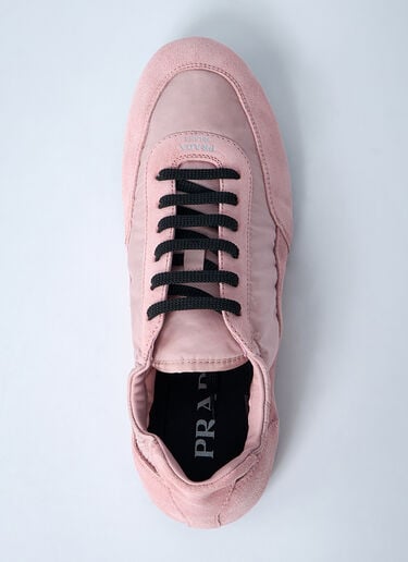 Prada Collapse Re-Nylon & 스웨이드 스니커즈 핑크 pra0262007