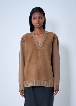 Prada Wool-And-Cashmere-Blend Sweater Brown pra0262060