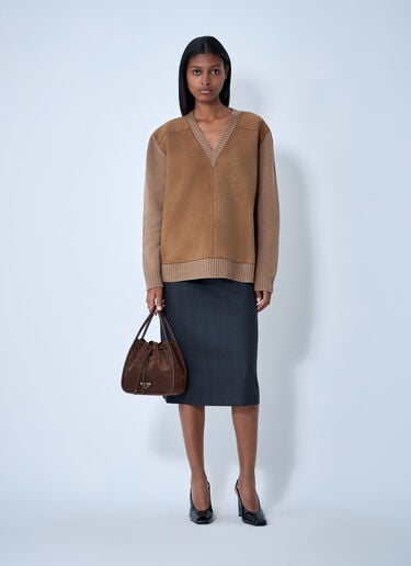 Wool-And-Cashmere-Blend Sweater Prada Wool-And-Cashmere-Blend Sweater Brown pra0262060