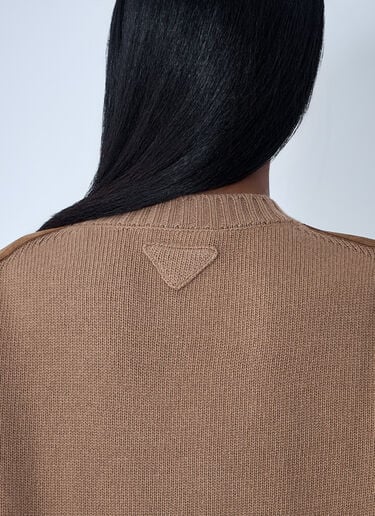 Prada Wool-And-Cashmere-Blend Sweater Brown pra0262060