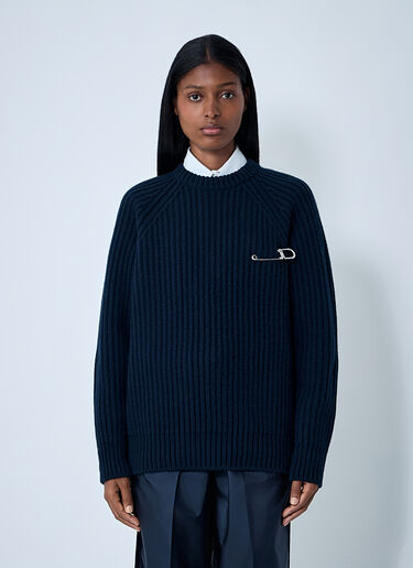 Wool-And-Cashmere Sweater Prada Wool-And-Cashmere Sweater Blue pra0262061