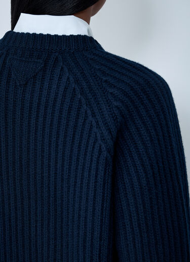 Wool-And-Cashmere Sweater Prada Wool-And-Cashmere Sweater Blue pra0262061