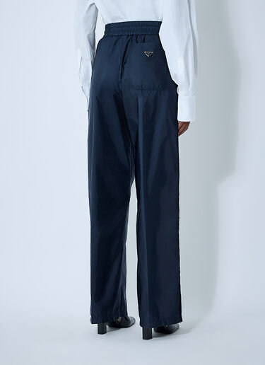 Prada Logo Plaque Pants Blue pra0262063