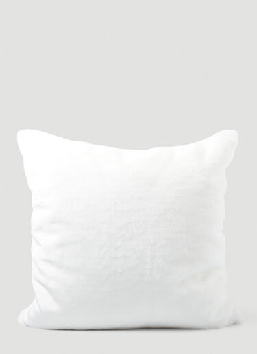 Logo Engraved Square Cushion Prada Logo Engraved Square Cushion White pra0347003