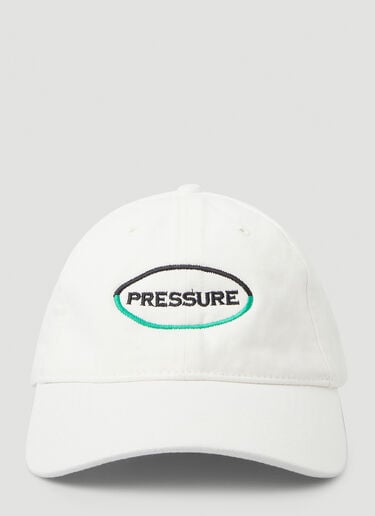Pressure 임브로이더드 로고 캡 화이트 prs0148031