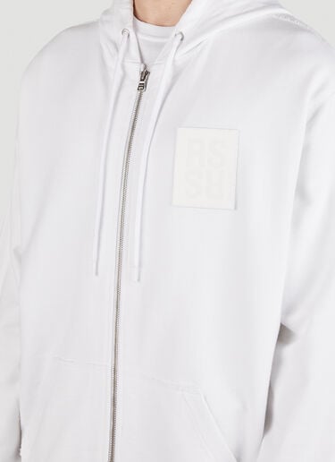 Raf Simons Logo Patch Hooded Sweatshirt White raf0151004
