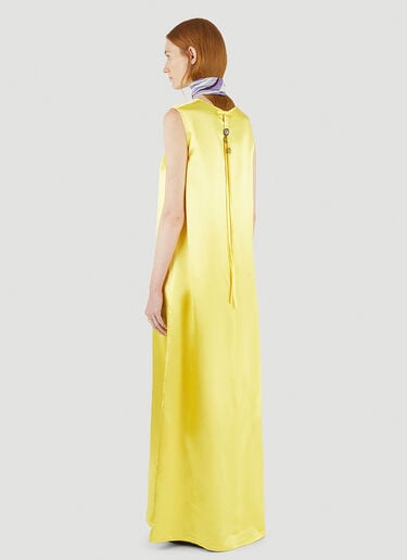 Raf Simons A-Line Satin Dress Yellow raf0244005
