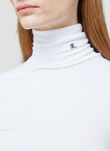 R-Embroidered Turtleneck Top Raf Simons R-Embroidered Turtleneck Top White raf0244009