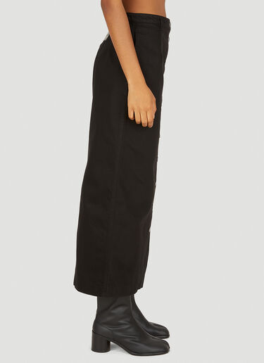Button Down Denim Skirt Raf Simons Button Down Denim Skirt Black raf0250004