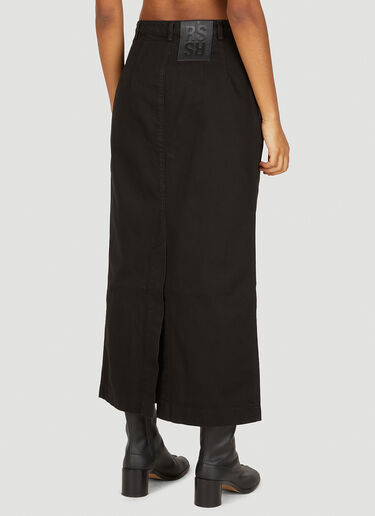Button Down Denim Skirt Raf Simons Button Down Denim Skirt Black raf0250004