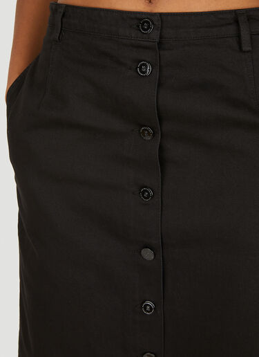 Button Down Denim Skirt Raf Simons Button Down Denim Skirt Black raf0250004