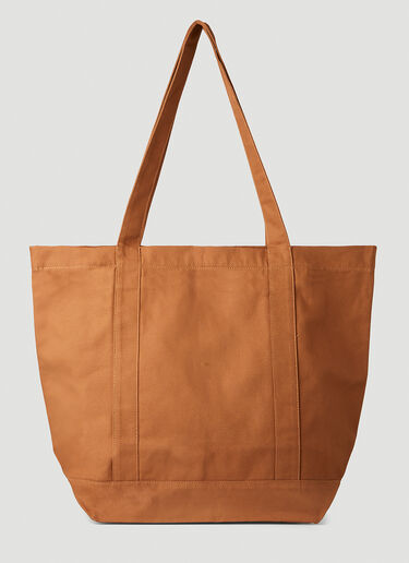 Logo Plaque Tote Bag Raf Simons Logo Plaque Tote Bag Brown raf0250019