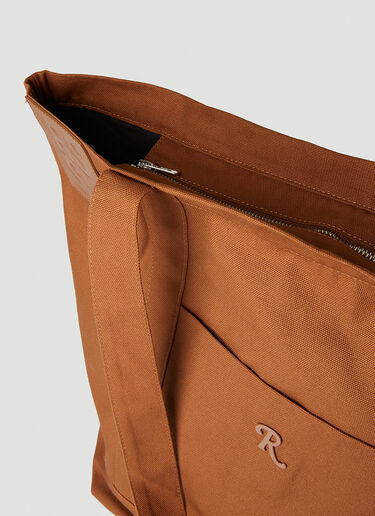 Raf Simons 로고 플라크 토트백 브라운 raf0250019