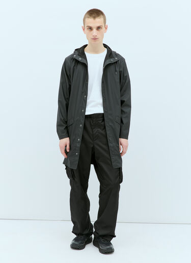 Rains 경량 롱 재킷 블랙 rai0356001