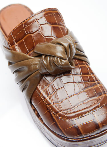 Knot Platform Mules Rejina Pyo Knot Platform Mules Brown rej0254013