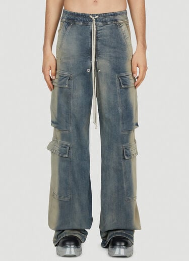 Double Jumbobela Cargo Jeans Rick Owens Double Jumbobela Cargo Jeans Blue ric0152005