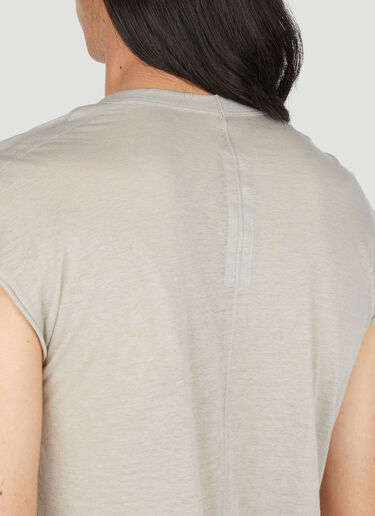 Rick Owens 세미 시어 딥 V 티셔츠 그레이 ric0153018