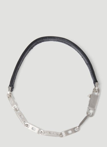Rick Owens Chain Choker Necklace Black ric0153043