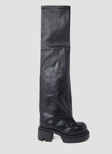 Rick Owens 플레어 보건 부츠 블랙 ric0154011