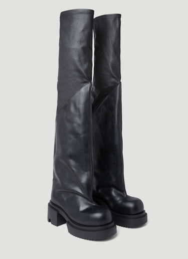 Rick Owens 플레어 보건 부츠 블랙 ric0154011