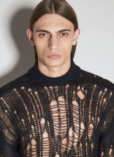 토미 오픈 니트 스웨터 Rick Owens 토미 오픈 니트 스웨터 블랙 ric0155009