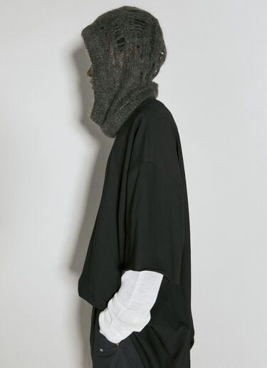Rick Owens 抽丝针织巴拉克拉法帽 灰色 ric0155035