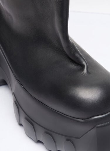 Knee High Oblique Mega Tractor Boots Rick Owens Knee High Oblique Mega Tractor Boots Black ric0157029