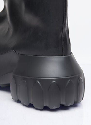 Knee High Oblique Mega Tractor Boots Rick Owens Knee High Oblique Mega Tractor Boots Black ric0157029