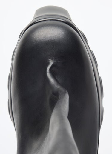 Knee High Oblique Mega Tractor Boots Rick Owens Knee High Oblique Mega Tractor Boots Black ric0157029