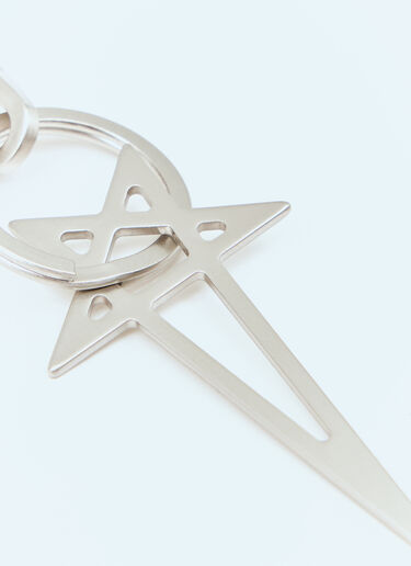 Pentagram Keyring Rick Owens Pentagram Keyring Silver ric0157032