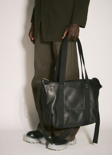 Leather Trolley Tote Bag Rick Owens Leather Trolley Tote Bag Black ric0157036