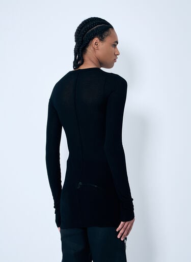 Rib Long Sleeve T-Shirt Rick Owens Rib Long Sleeve T-Shirt Black ric0159015