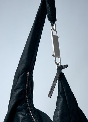 Rick Owens Suede Gemini Shoulder Bag Black ric0159059