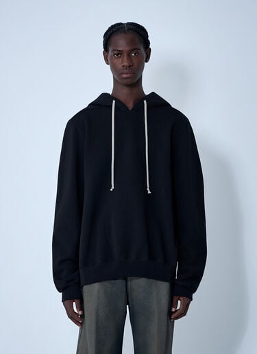 Rick Owens Cotton Hooded Sweatshirt Black ric0161008