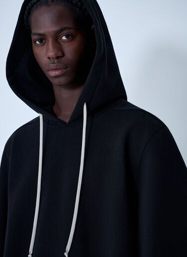 Rick Owens Cotton Hooded Sweatshirt Black ric0161008