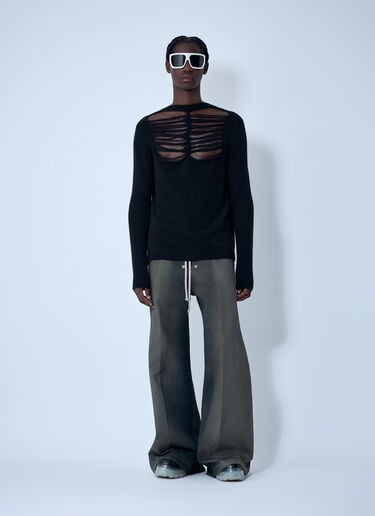 Rick Owens Wool-Blend Knit Top Black ric0161010