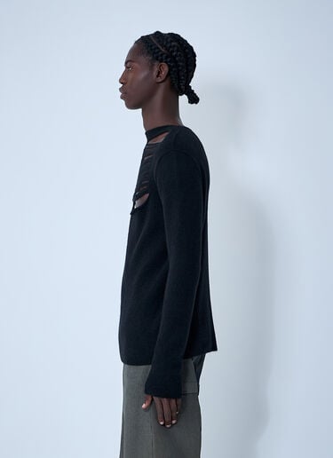 Rick Owens Wool-Blend Knit Top Black ric0161010