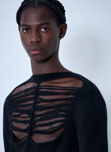 Rick Owens Wool-Blend Knit Top Black ric0161010
