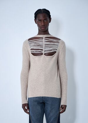 Rick Owens Wool-Blend Knit Top Charcoal ric0161011