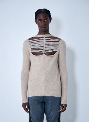 Rick Owens Wool-Blend Knit Top Charcoal ric0161011