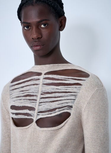 Rick Owens Wool-Blend Knit Top Charcoal ric0161011