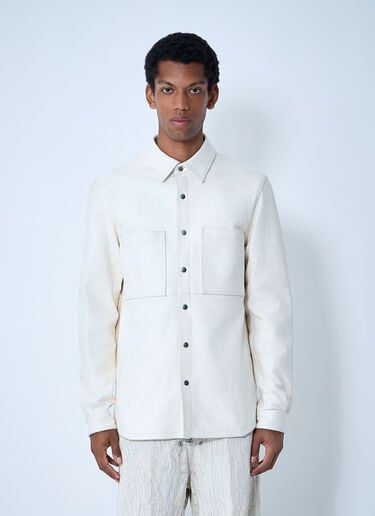 가죽 셔츠 Rick Owens 가죽 셔츠 화이트 ric0161012