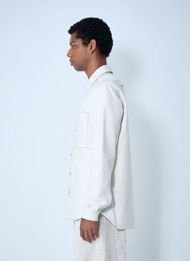 가죽 셔츠 Rick Owens 가죽 셔츠 화이트 ric0161012