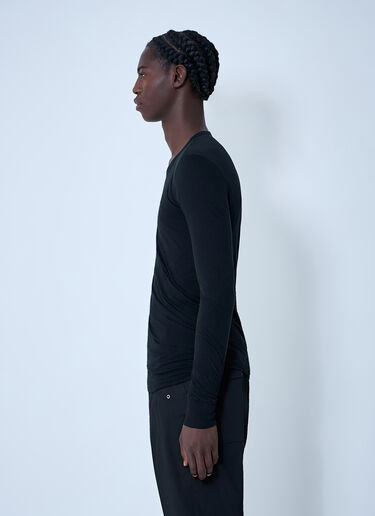 Rick Owens Cotton Long Sleeve T-Shirt Black ric0161021