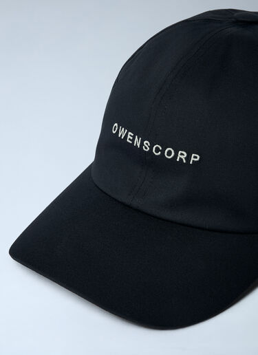 Rick Owens Logo Motif Baseball Cap Black ric0161038