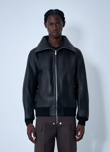 Leather Bomber Jacket Rick Owens Leather Bomber Jacket Black ric0162001