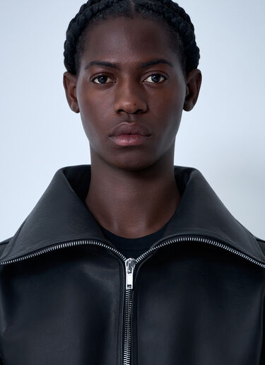 Leather Bomber Jacket Rick Owens Leather Bomber Jacket Black ric0162001