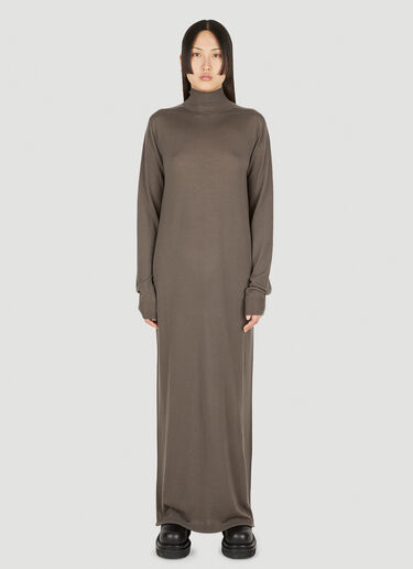 High Neck Knit Dress Rick Owens High Neck Knit Dress Grey ric0249022