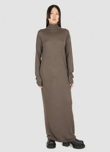 High Neck Knit Dress Rick Owens High Neck Knit Dress Grey ric0249022